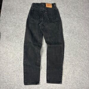 Levis 560 Vintage Loose Fit Straight Leg Black Jeans Made in USA 3 Med 24x30